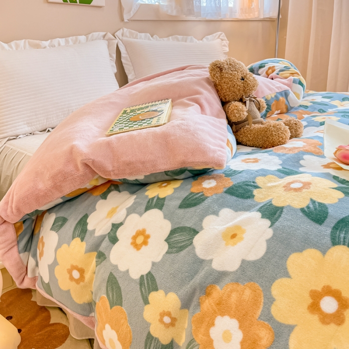 91家纺网 家纺一手货源 找家纺 眠博士 2023新款系列9印花简单款三件套 简单款单被套-漫天花海