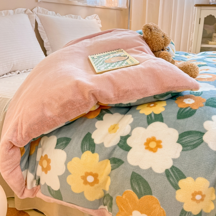 91家纺网 家纺一手货源 找家纺 眠博士 2023新款系列9印花简单款三件套 简单款单被套-漫天花海