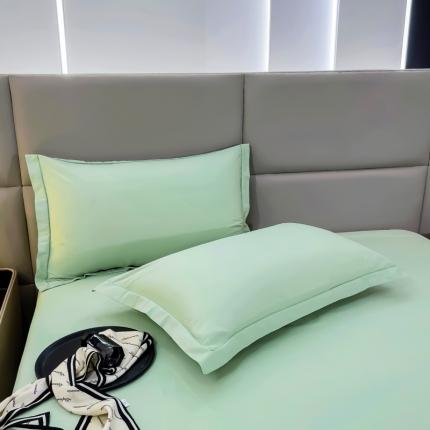 91家纺网 家纺一手货源 找家纺 名优 2024新款13376铂金新疆长绒棉系列-单枕套 丹青绿