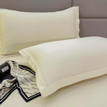 91家纺网 家纺一手货源 找家纺 名优 2024新款13376铂金新疆长绒棉系列-单枕套 象牙白