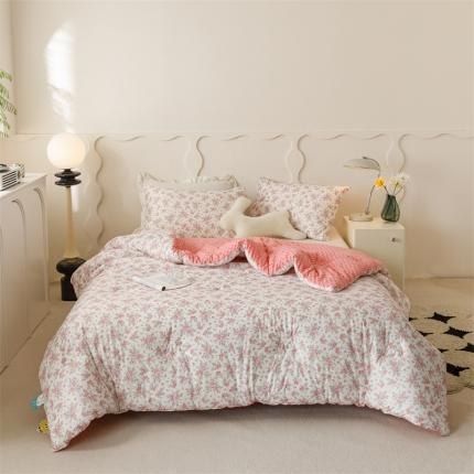 91家纺网 家纺一手货源 找家纺 有货 2023秋冬新针织豆豆被 风棠