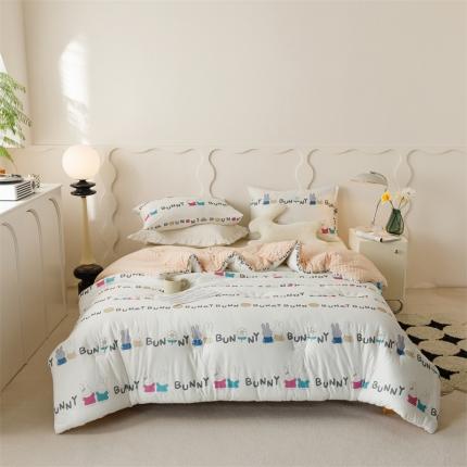 91家纺网 家纺一手货源 找家纺 有货 2023秋冬新针织豆豆被 米菲