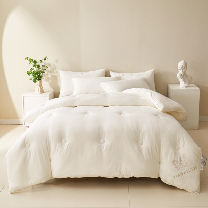 91家纺网 家纺一手货源 找家纺 （总）德芙 2023新款暖绒小提花冬被春秋被被子被芯保暖透气爆款