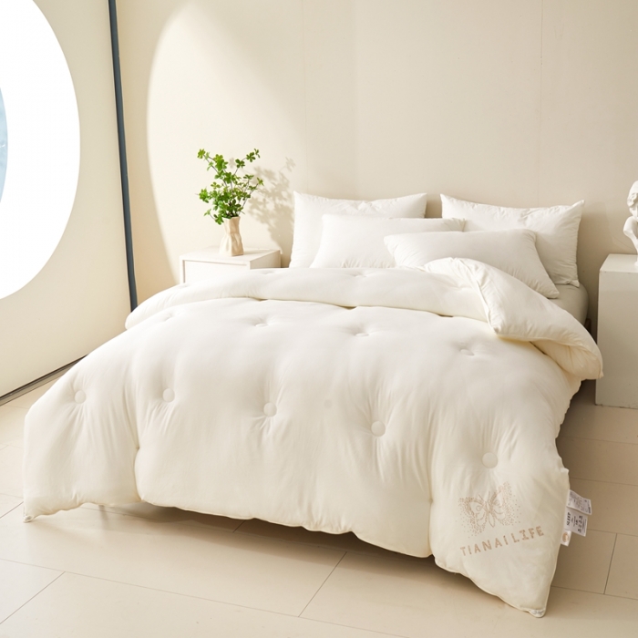 91家纺网 家纺一手货源 找家纺 （总）德芙 2023新款暖绒小提花冬被春秋被被子被芯保暖透气爆款