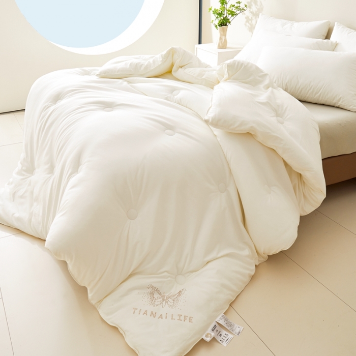 91家纺网 家纺一手货源 找家纺 （总）德芙 2023新款暖绒小提花冬被春秋被被子被芯保暖透气爆款