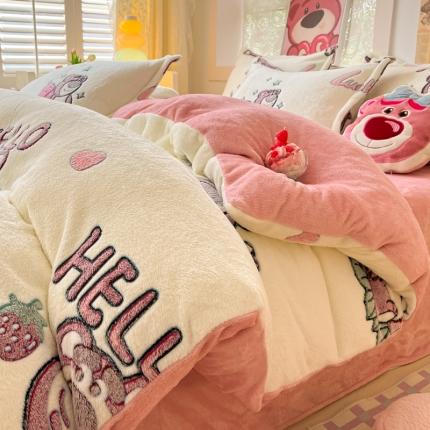 91家纺网 家纺一手货源 找家纺 （总）柒月家居 2023新款迪士尼雪花绒四件套