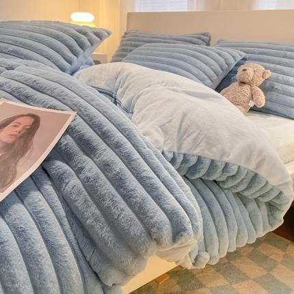 91家纺网 家纺一手货源 找家纺 （总）柒月家居 2023新款兔兔绒四件套