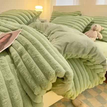 91家纺网 家纺一手货源 找家纺 （总）柒月家居 2023新款兔兔绒四件套