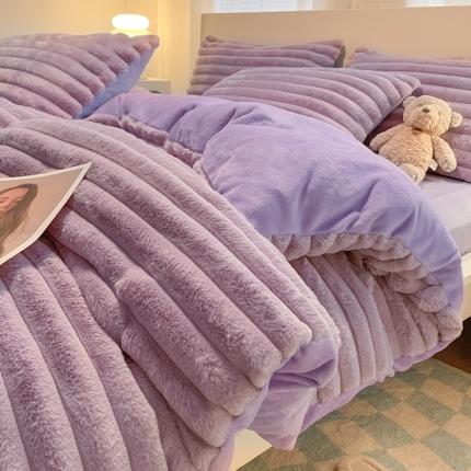 91家纺网 家纺一手货源 找家纺 （总）柒月家居 2023新款兔兔绒四件套