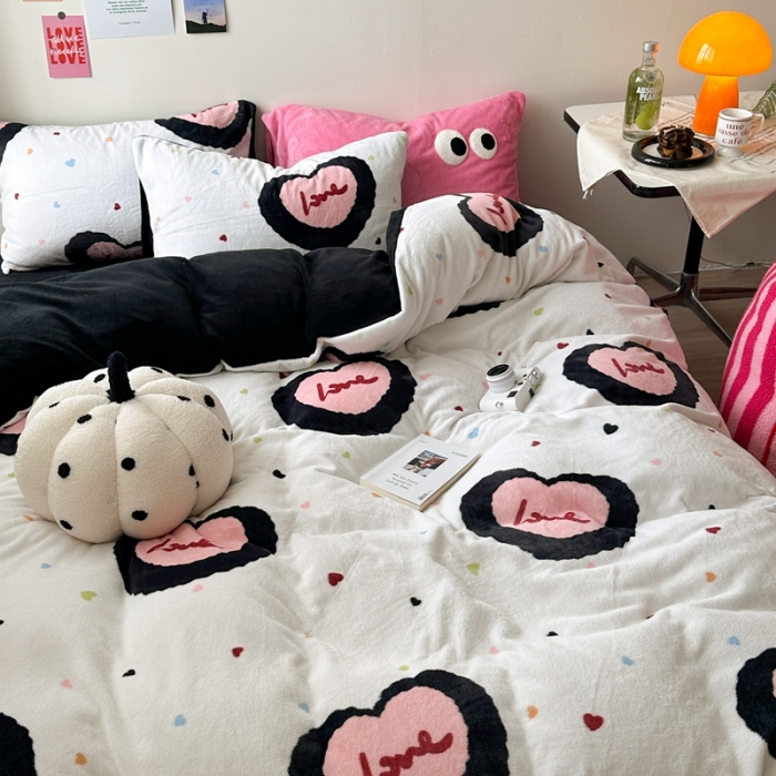 91家纺网 家纺一手货源 找家纺 （总）柚子 2023新款牛奶绒四件套-小众混搭系列