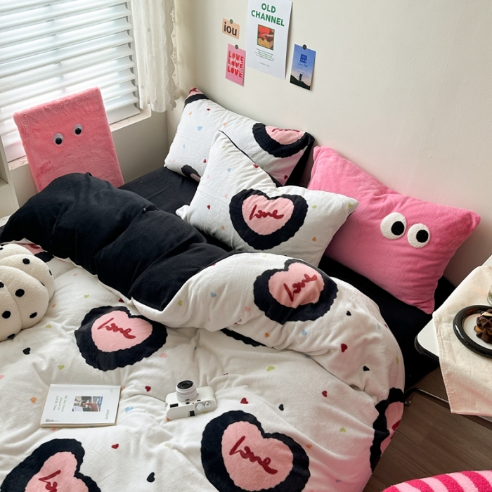 91家纺网 家纺一手货源 找家纺 （总）柚子 2023新款牛奶绒四件套-小众混搭系列