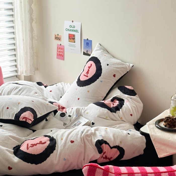 91家纺网 家纺一手货源 找家纺 （总）柚子 2023新款牛奶绒四件套-小众混搭系列