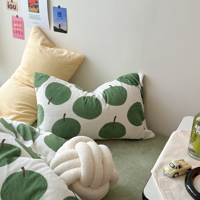 91家纺网 家纺一手货源 找家纺 柚子 2023新款牛奶绒四件套-小众混搭系列 果实