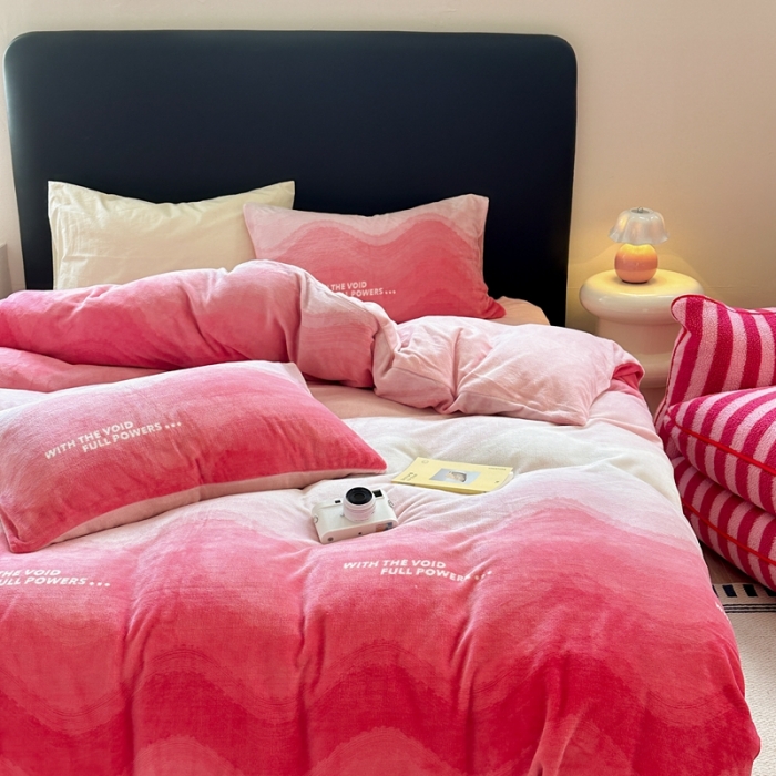 91家纺网 家纺一手货源 找家纺 （总）柚子 2023新款牛奶绒四件套-时尚系列