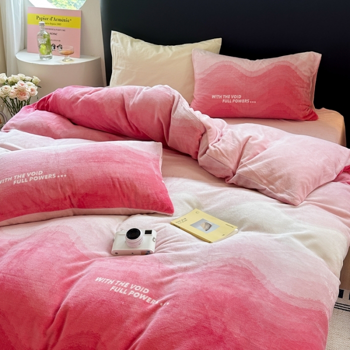 91家纺网 家纺一手货源 找家纺 （总）柚子 2023新款牛奶绒四件套-时尚系列