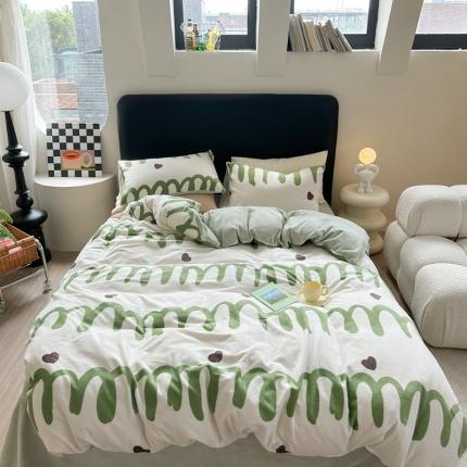 91家纺网 家纺一手货源 找家纺 （总）柚子 2023新款牛奶绒四件套-时尚系列