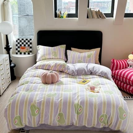 91家纺网 家纺一手货源 找家纺 （总）柚子 2023新款牛奶绒四件套-时尚系列