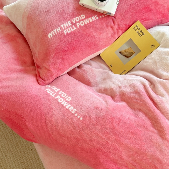 91家纺网 家纺一手货源 找家纺 柚子 2023新款牛奶绒四件套-时尚系列 晨曦