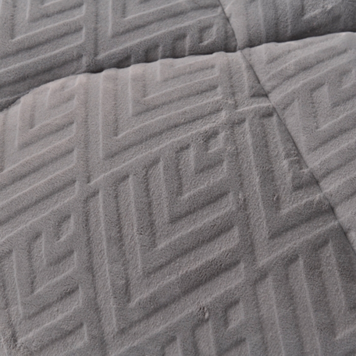 91家纺网 家纺一手货源 找家纺 南北家居 2024新款牛奶绒羊羔绒纯色加厚保暖冬被 高级灰