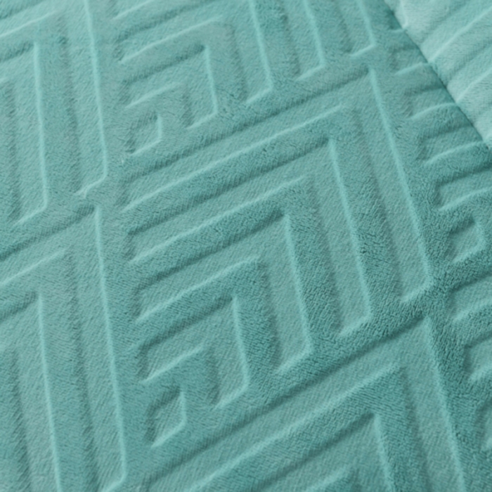 91家纺网 家纺一手货源 找家纺 南北家居 2024新款牛奶绒羊羔绒纯色加厚保暖冬被 湖蓝