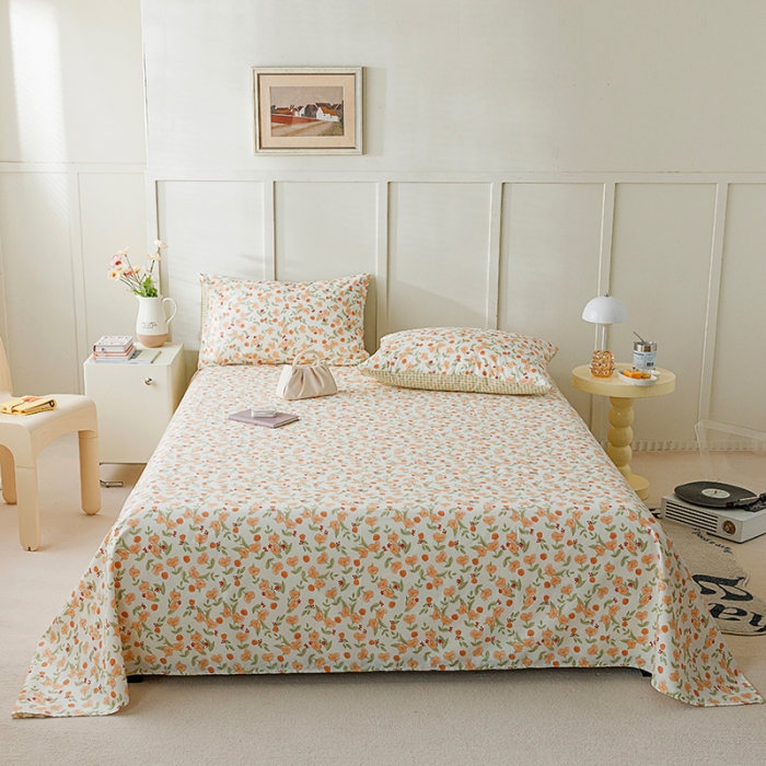 91家纺网 家纺一手货源 找家纺 麦伦 2023新款全棉单品A版单床单床笠-单床单 单品床单-花千朵