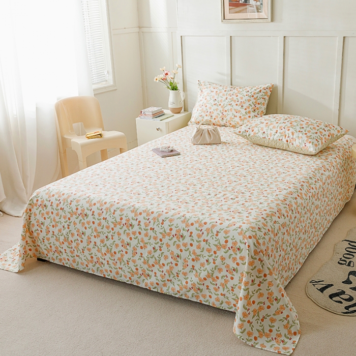 91家纺网 家纺一手货源 找家纺 麦伦 2023新款全棉单品A版单床单床笠-单床单 单品床单-花千朵