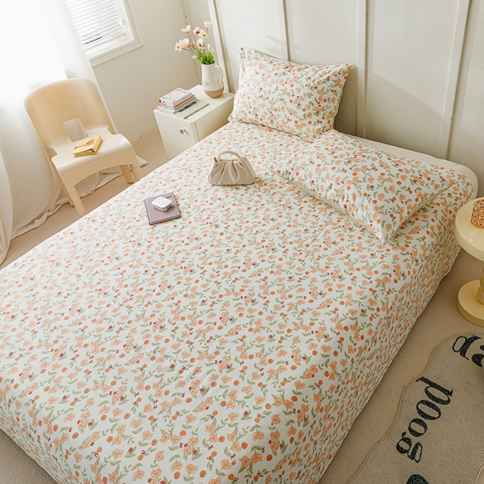 91家纺网 家纺一手货源 找家纺 麦伦 2023新款全棉单品A版单床单床笠-单床单 单品床单-花千朵