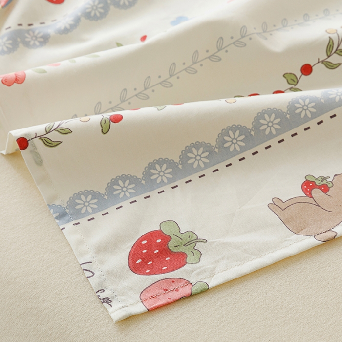 91家纺网 家纺一手货源 找家纺 麦伦 2023新款全棉单品A版单床单床笠-单床单 单品床单-浆果小兔