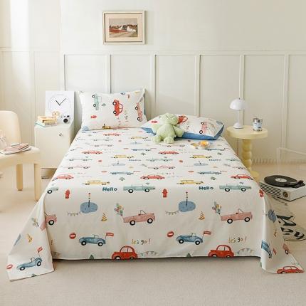 麦伦 2023新款全棉单品A版单床单床笠-单床单 单品床单-汽车乐园