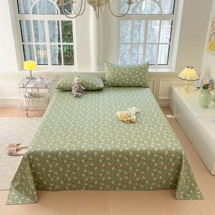 麦伦 2023新款全棉单品A版单床单床笠-单床单 单品床单-香香兔绿