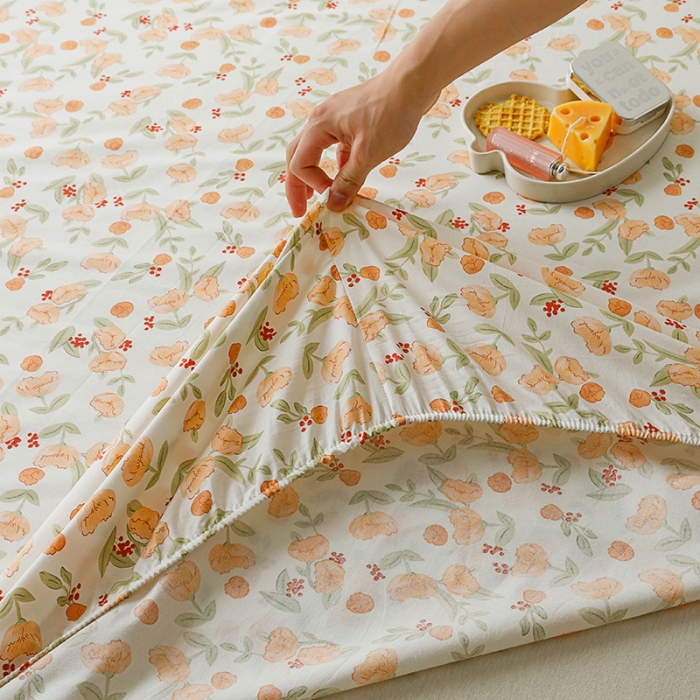 91家纺网 家纺一手货源 找家纺 麦伦 2023新款全棉单品A版单床单床笠-单床笠 单品床笠-花千朵