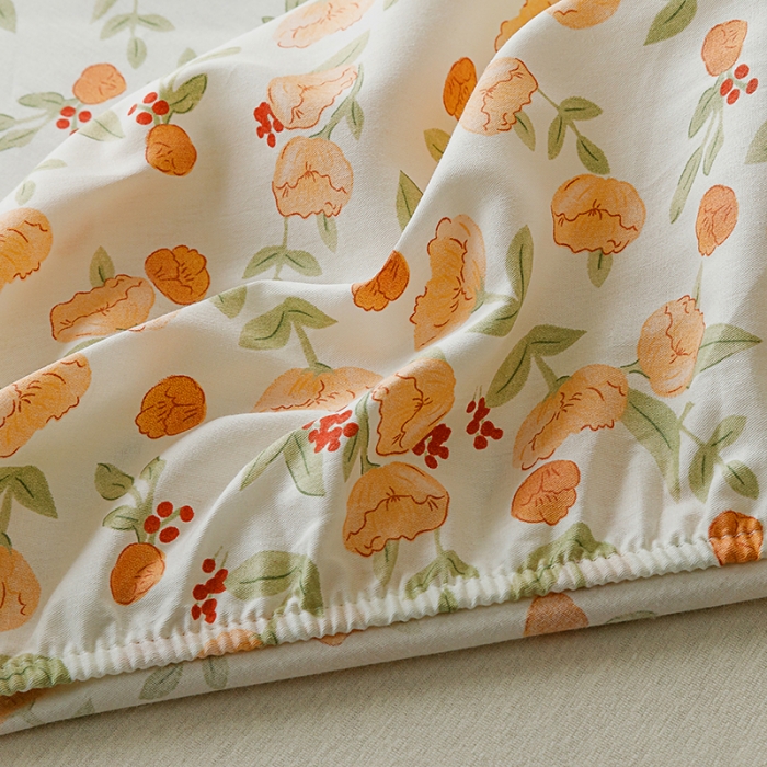 91家纺网 家纺一手货源 找家纺 麦伦 2023新款全棉单品A版单床单床笠-单床笠 单品床笠-花千朵