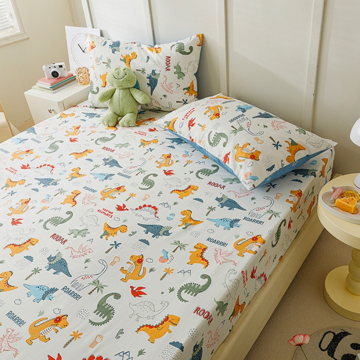 91家纺网 家纺一手货源 找家纺 麦伦 2023新款全棉单品A版单床单床笠-单床笠 单品床笠-恐龙幻想