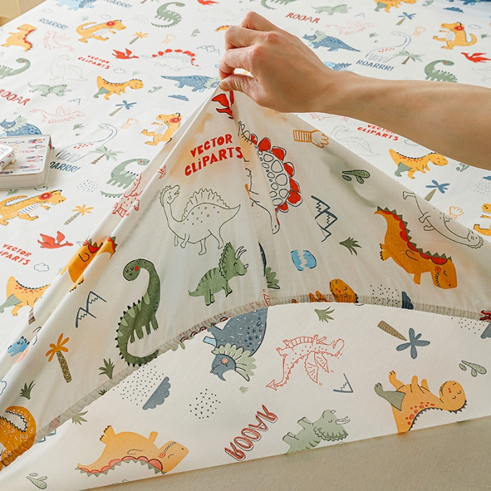 91家纺网 家纺一手货源 找家纺 麦伦 2023新款全棉单品A版单床单床笠-单床笠 单品床笠-恐龙幻想