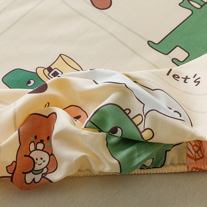 91家纺网 家纺一手货源 找家纺 麦伦 2023新款全棉单品A版单床单床笠-单床笠 单品床笠-恐龙萌游记