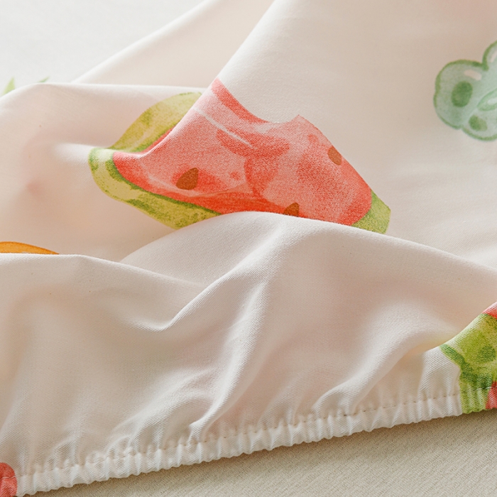 91家纺网 家纺一手货源 找家纺 麦伦 2023新款全棉单品A版单床单床笠-单床笠单床笠-草莓果干