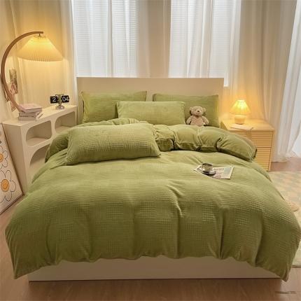 91家纺网 家纺一手货源 找家纺 （总）857家居 2023新款牛奶绒雕花四件套