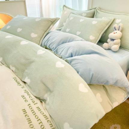 91家纺网 家纺一手货源 找家纺 （总）川悦生活 直播爆款ins网红风200克印花小清新卡通牛奶绒四件套