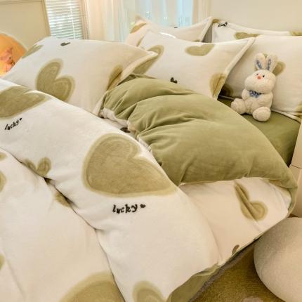 91家纺网 家纺一手货源 找家纺 （总）川悦生活 直播爆款ins网红风200克印花小清新卡通牛奶绒四件套