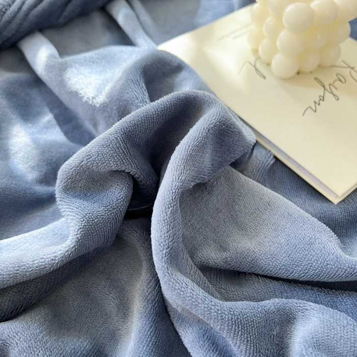 91家纺网 家纺一手货源 找家纺 857 2023新款牛奶绒床笠 深蓝