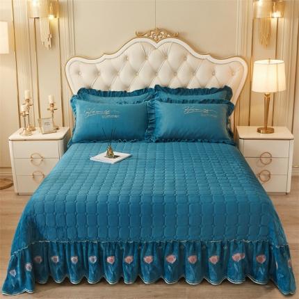 91家纺网 家纺一手货源 找家纺 （总）恒爱 2023新款A类牛奶绒羽毛床盖三件套