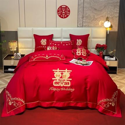 91家纺网 家纺一手货源 找家纺 （总）甜咪咪 2023新款纯棉40S小红书推荐热款婚庆四件套多件套