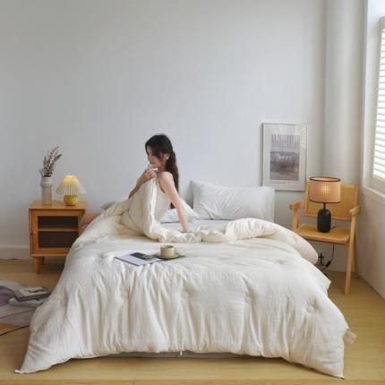 91家纺网 家纺一手货源 找家纺 （总）德芙2023新款A类全棉水洗提花不染大豆被冬被 春秋被 被子被芯