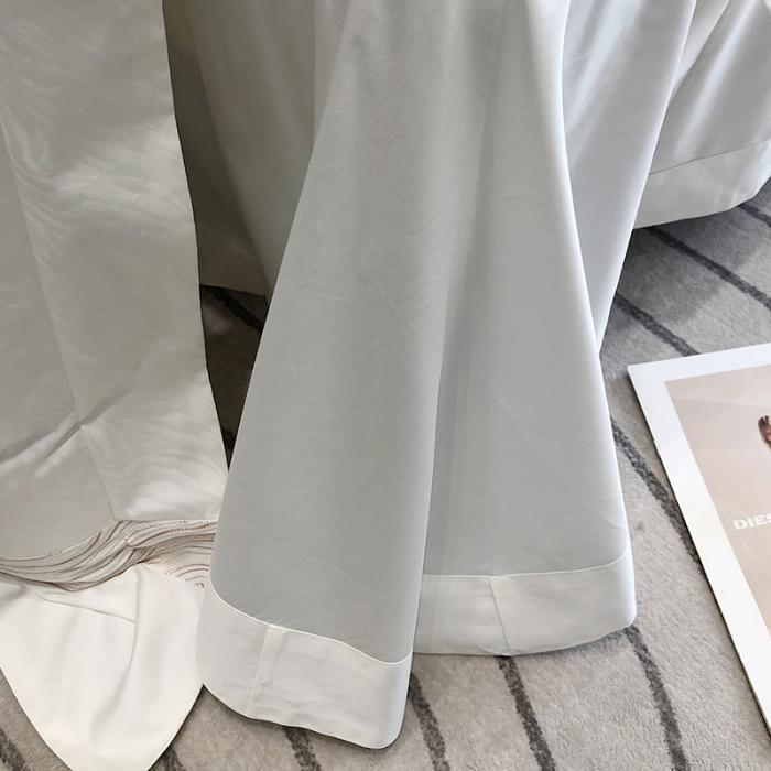 91家纺网 家纺一手货源 找家纺 黑白森林23款100支全棉提花四件套纯棉床上用品