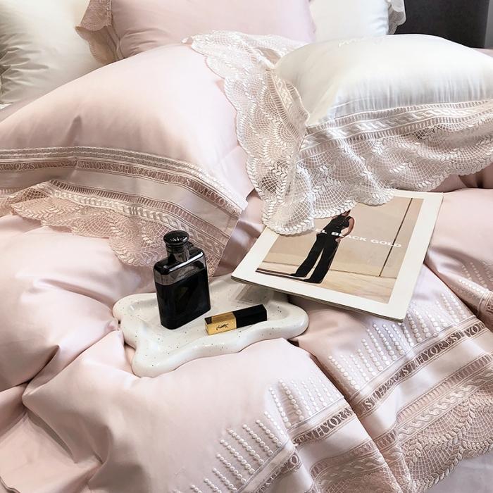 91家纺网 家纺一手货源 找家纺 黑白森林23款100支全棉四件套纯棉床上用品