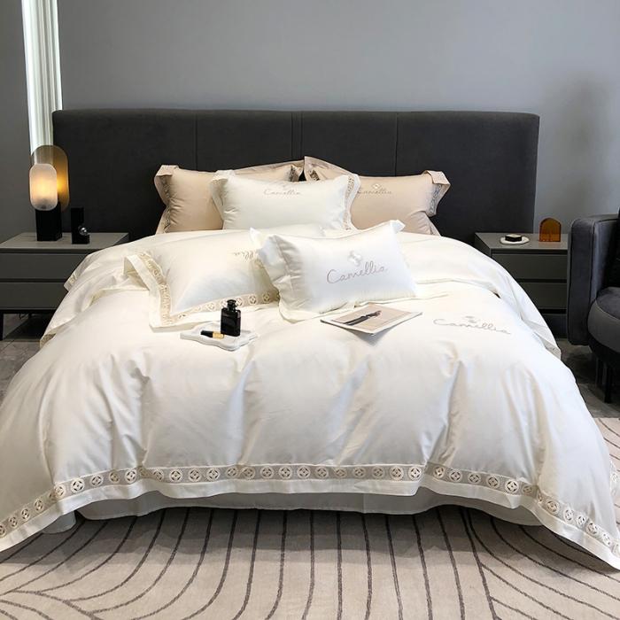 91家纺网 家纺一手货源 找家纺 黑白森林23款100支全棉四件套纯棉床上用品