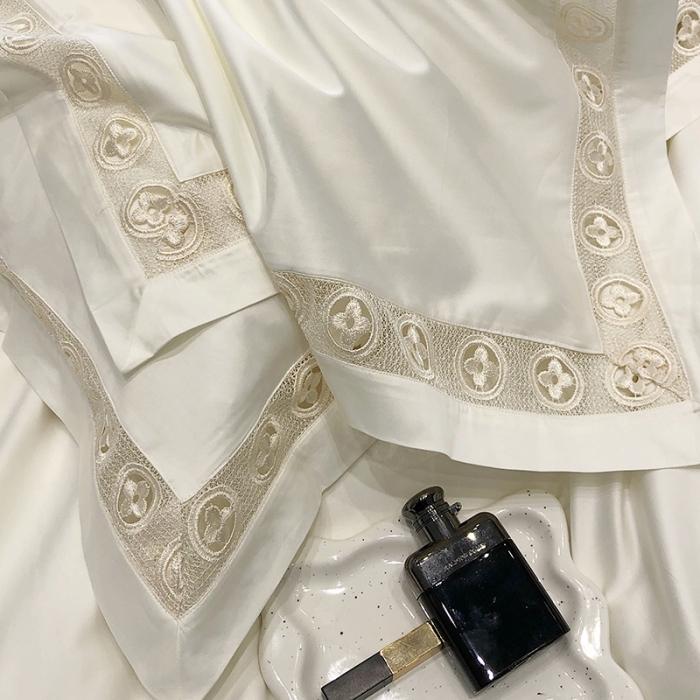 91家纺网 家纺一手货源 找家纺 黑白森林23款100支全棉四件套纯棉床上用品