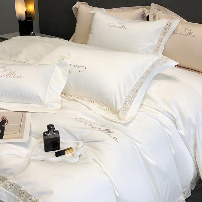 91家纺网 家纺一手货源 找家纺 黑白森林23款100支全棉四件套纯棉床上用品