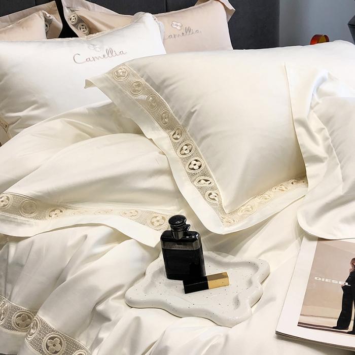 91家纺网 家纺一手货源 找家纺 黑白森林23款100支全棉四件套纯棉床上用品