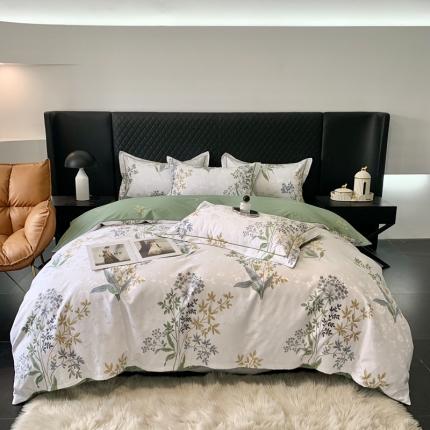 91家纺网 家纺一手货源 找家纺 名佰蕙家纺 2024新款珍丝大提花全棉四件套 陌野